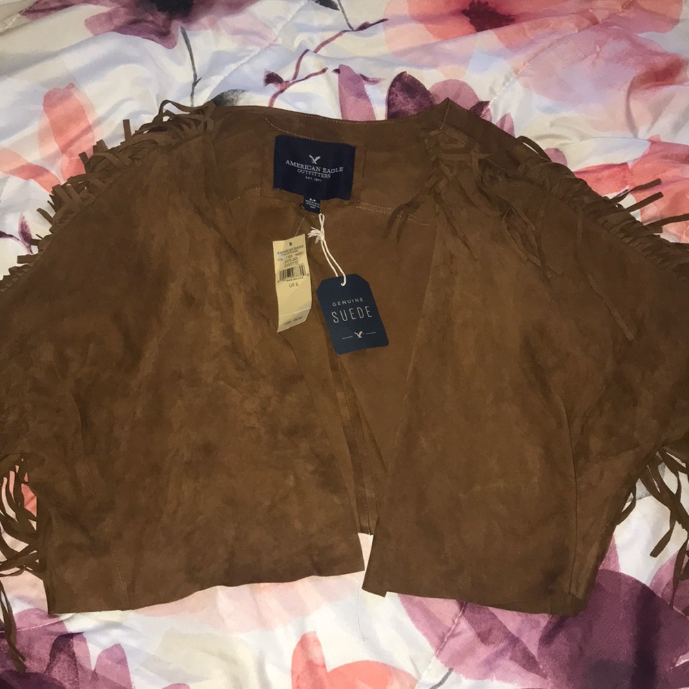 Fringe Suede Shawl